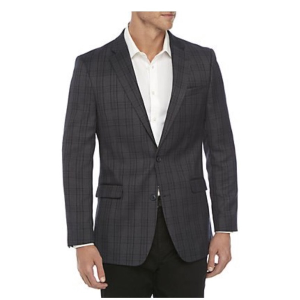Tommy Hilfiger Grey Plaid Sport Jacket 42R